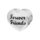 Individuality Beads Sterling Silver Forever Friends Heart Bead, Women's, Grey