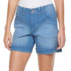 Women's Gloria Vanderbilt Keegan Jean Shorts, Size: 6, Blue