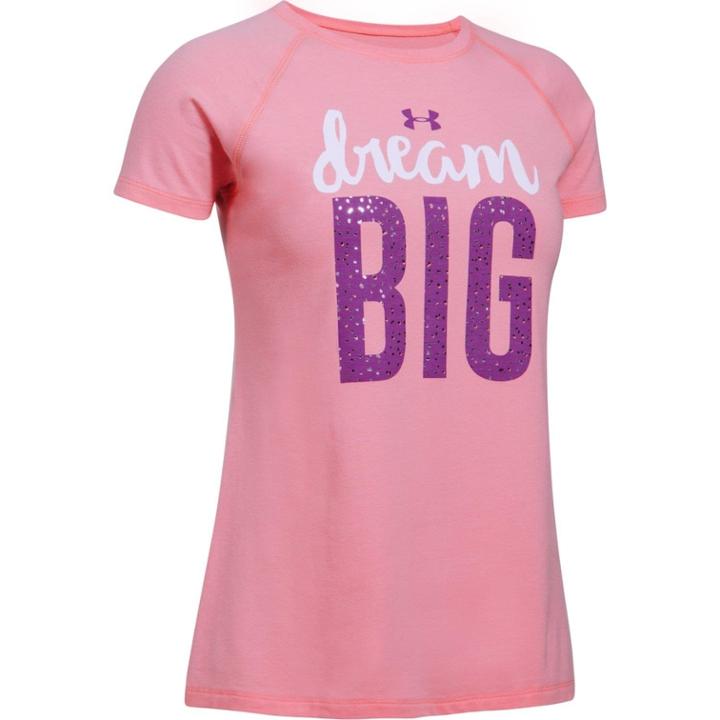 Girls 7-16 Under Armour Dream Big Graphic Tee, Size: Small, Brt Pink