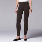Simply Vera Vera Wang Twill Seamless Leggings, Women's, Size: Medium, Dark Brown