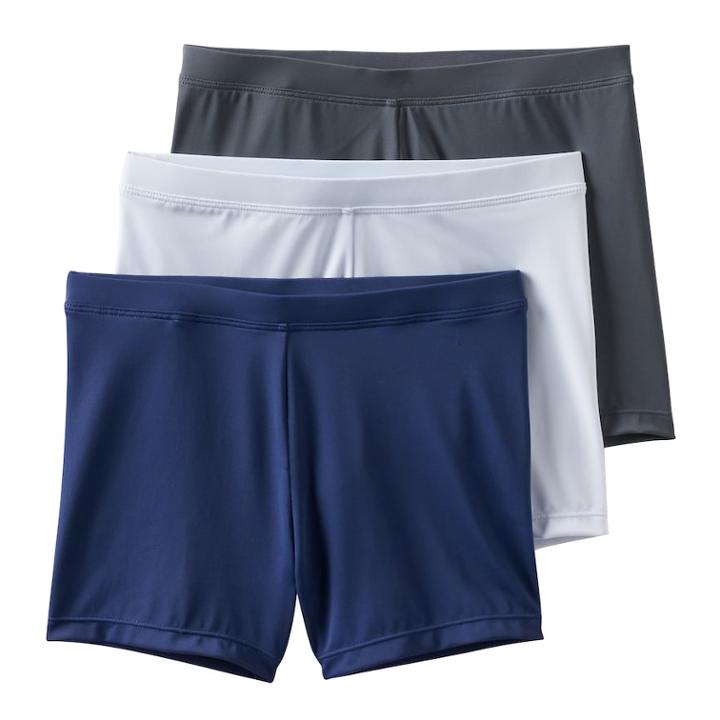 Girls 4-12 2-pack + 1 Bonus Playground Pals Bike Shorts, Size: Medium, Blue (navy)