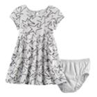 Baby Girl Jumping Beans&reg; Curved Seam Dress, Size: 6 Months, Lt Beige