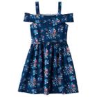 Girls 7-16 Knitworks Belted Cold Shoulder Dress, Size: 14, Blue (navy)