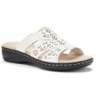 Croft & Barrow&reg; Women's Cutout Slide Sandals, Size: 5.5, White