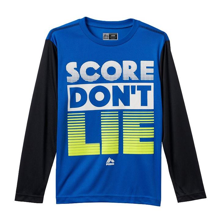 Boys 8-20 Rbx Score Don't Lie Performance Tee, Boy's, Size: M 10-12, Brt Blue
