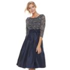 Women's Jessica Howard Pleated Lace Fit & Flare Dress, Size: 12, Blue