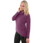 Women's Soybu Serene Asymmetrical Hem Sweater, Size: Medium, Med Purple