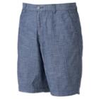 Big & Tall Men's Marc Anthony Slim-fit Crosshatch Chambray Shorts, Size: 36 Tall, Blue