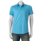Men's Apt. 9&reg; Slim-fit Patterned Stretch Button-down Shirt, Size: Xxl Slim, Turquoise/blue (turq/aqua)