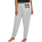 Juniors' Plus Size So&reg; Pajamas: Velour Piecing Jogger Pants, Teens, Size: 1xl, Light Grey