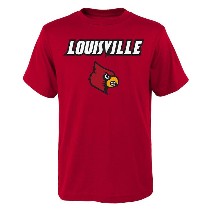 Boys' 4-18 Louisville Cardinals Goal Line Tee, Size: 6-7, Dark Red