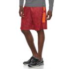 Men's Tek Gear&reg; Printed Laser-cut Basketball Shorts, Size: Medium, Red