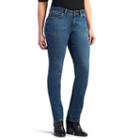Petite Lee Huntley Curvy Fit Straight-leg Jeans, Women's, Size: 14 Petite, Dark Blue