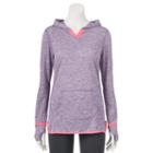 Juniors' So&reg; Performance Hooded Tee, Girl's, Size: Large, Purple