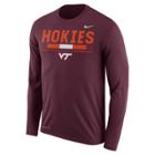 Men's Nike Virginia Tech Hokies Dri-fit Legend Staff Long-sleeve Tee, Size: Xl, Red (maroon)
