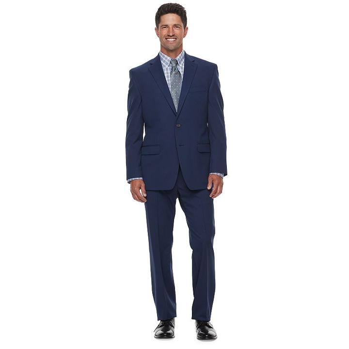Men's Chaps Performance Series Classic-fit Stretch Suit Jacket, Size: 48 - Regular, Blue (navy)
