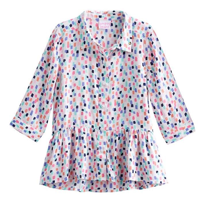 Girls 4-10 Jumping Beans&reg; Patterned Tunic Top, Girl's, Size: 7, White