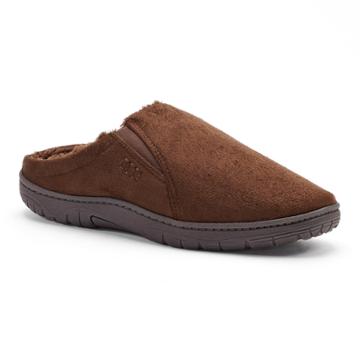 Men's Heat Keep Twin Gore Clog Slippers, Size: Medium, Brown