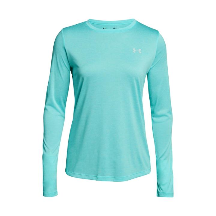 Women's Under Armour Tech Long Sleeve Tee, Size: Medium, Med Blue