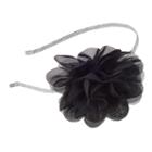 Girls 4-16 Mesh Flower Headband, Girl's, Black