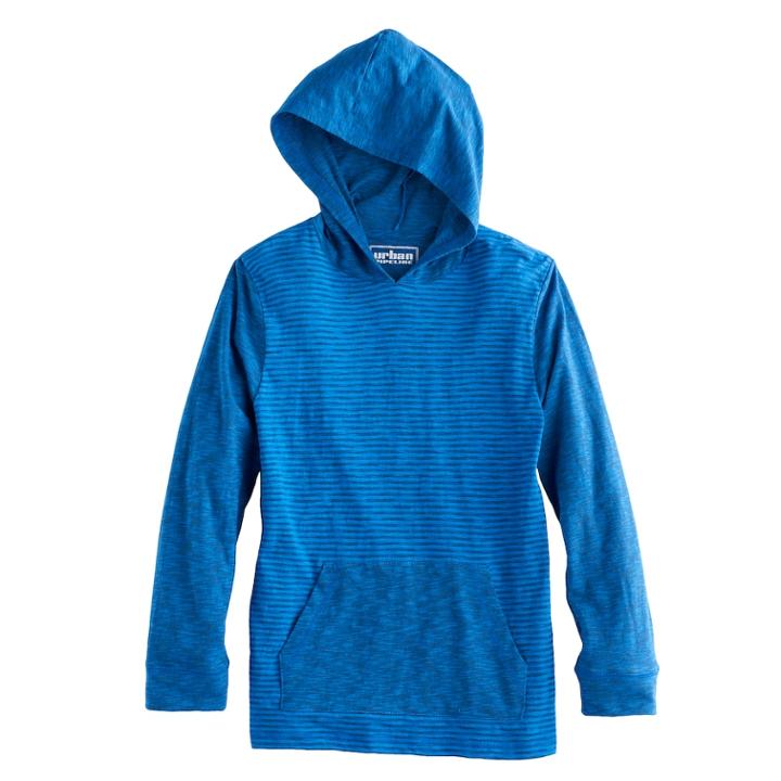 Boys 8-20 Urban Pipeline Striped Hoodie, Size: Medium, Blue