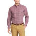 Big & Tall Chaps Regular-fit Plaid Stretch Poplin Button-down Shirt, Men's, Size: 4xl Tall, Red