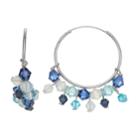 Simply Vera Vera Wang Bead Fringe Nickel Free Hoop Earrings, Women's, Blue