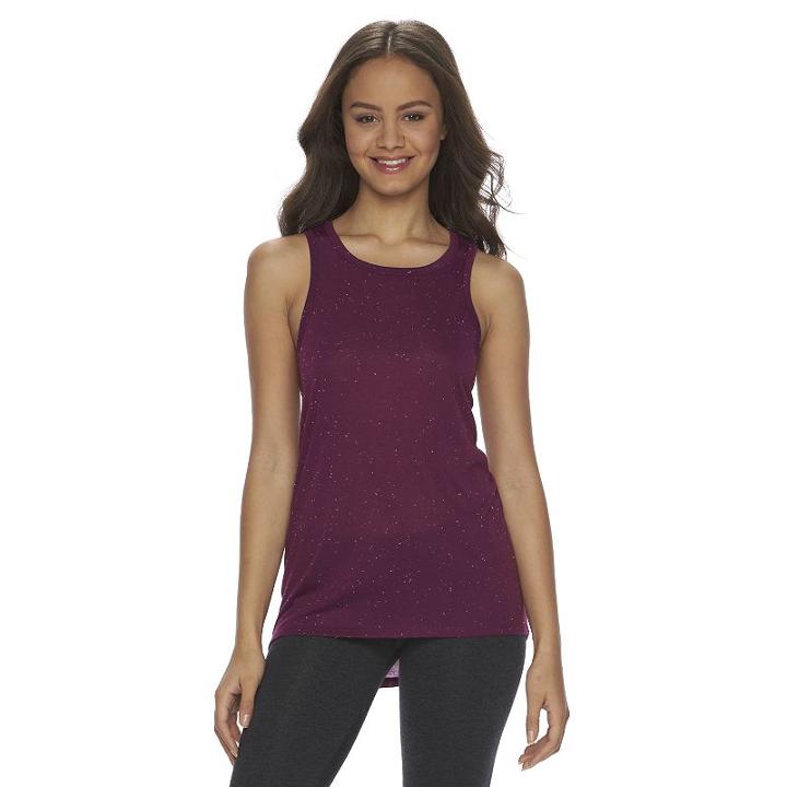 Juniors' So&reg; High Neck Texture Tank Top, Girl's, Size: Large, Med Purple