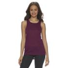 Juniors' So&reg; High Neck Texture Tank Top, Girl's, Size: Large, Med Purple