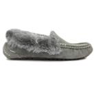 Lamo Aussie Women's Moccasin Slippers, Girl's, Size: 7, Grey