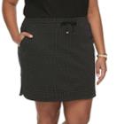 Plus Size Croft & Barrow&reg; Solid Knit Skort, Women's, Size: 3xl, Black