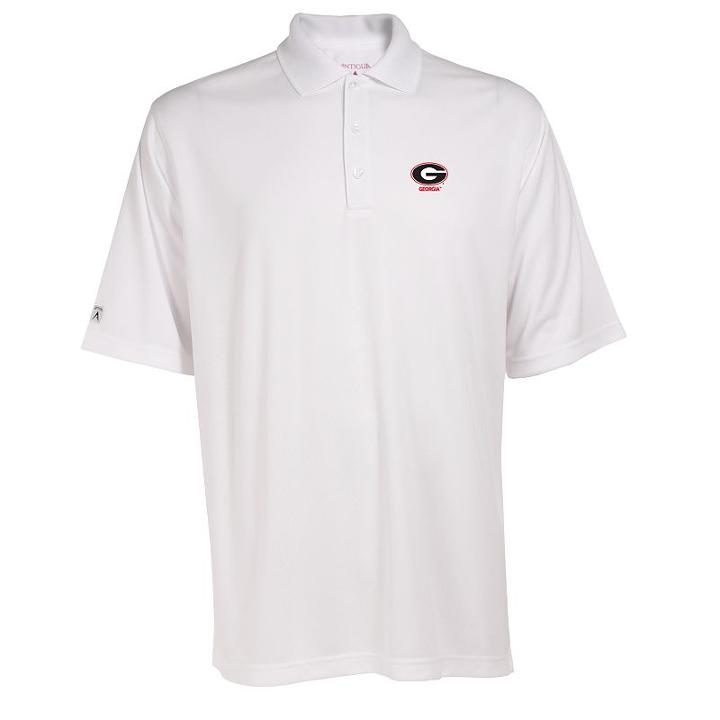 Men's Georgia Bulldogs Exceed Desert Dry Xtra-lite Performance Polo, Size: Large, White