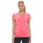 Women's Tek Gear&reg; Short Sleeve Cross Back Tee, Size: Xl, Brt Pink