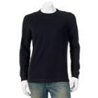Men's Croft & Barrow&reg; Easy-care Fleece Crewneck Sweatshirt, Size: Large, Black