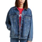Women's Levi's&reg; Jean Baggy Trucker Jacket, Size: Medium, Med Blue