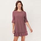 Women's Lc Lauren Conrad Ruffled T-shirt Dress, Size: Medium, Pink