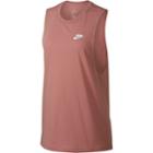 Women's Nike Dry Running Muscle Tank, Size: Medium, Light Pink