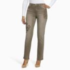 Women's Gloria Vanderbilt Amanda High-rise Embellished Jeans, Size: 12 Avg/reg, Med Brown
