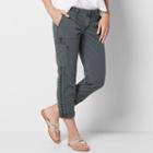 Women's Sonoma Goods For Life&trade; Embroidered Panel Capris, Size: 8, Dark Grey