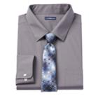 Big & Tall Croft & Barrow&reg; Classic-fit Striped Dress Shirt And Patterned Tie Boxed Set, Men's, Size: 17 36/7t, Med Grey