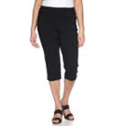 Plus Size Napa Valley Pull-on Capris, Women's, Size: 18 W, Black