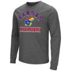 Men's Campus Heritage Kansas Jayhawks Wordmark Long-sleeve Tee, Size: Large, Oxford