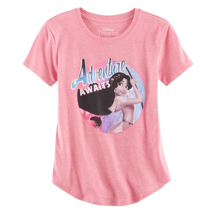 Disney's Elena Of Avalor Adventure Awaits Girls 7-16 & Plus Size Tee, Size: Large, Med Pink