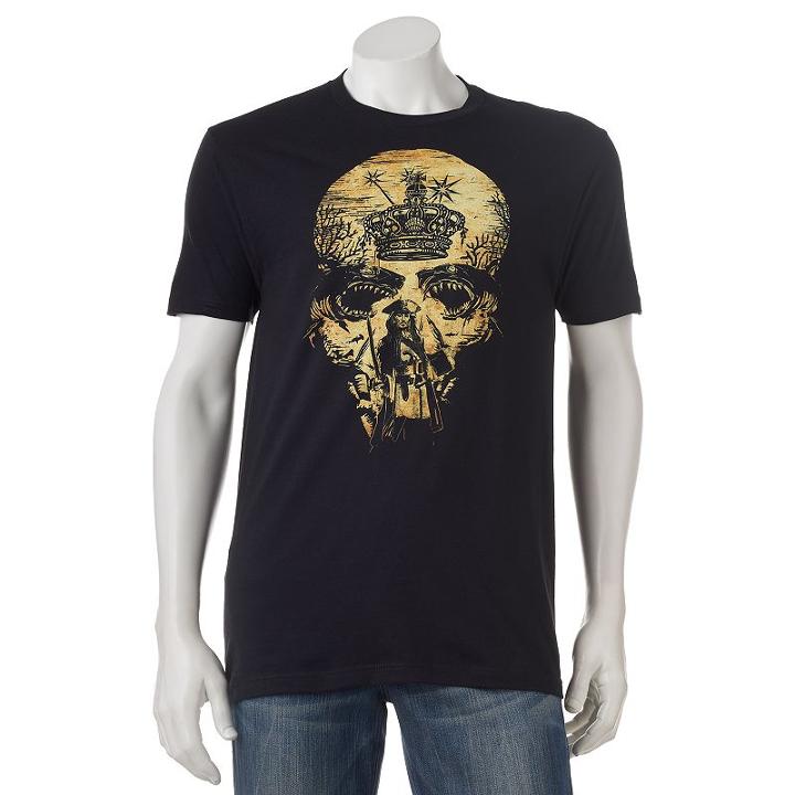 Men's Pirates Of The Caribbean Jack Sparrow Tee, Size: Xxl, Black
