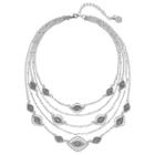 Dana Buchman Marquise Layered Necklace, Women's, Silver