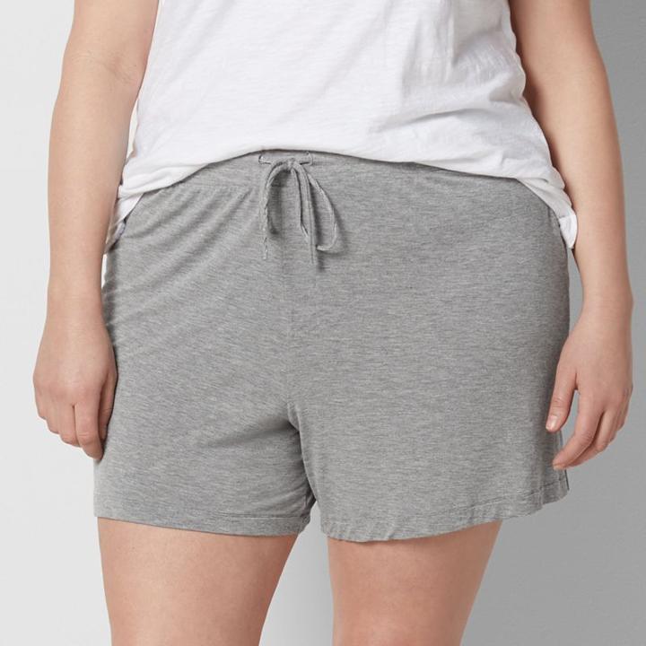 Plus Size Sonoma Goods For Life&trade; Everyday Essential Jersey Shorts, Women's, Size: 3xl, Med Grey