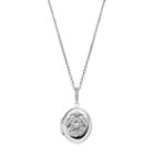 Hallmark Sterling Silver Cubic Zirconia Oval Locket Necklace, Women's, Size: 18, White