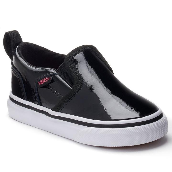 Vans Asher Animal Skate Shoes - Toddler Girls, Girl's, Size: 9 T, Black