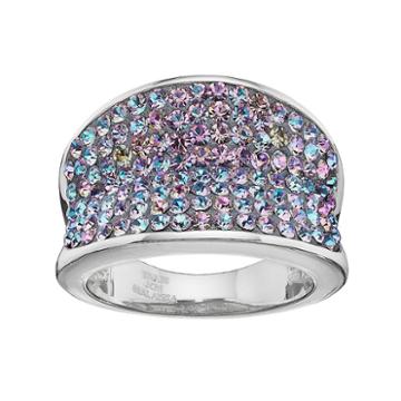 Crystal Radiance Concave Ring, Women's, Blue
