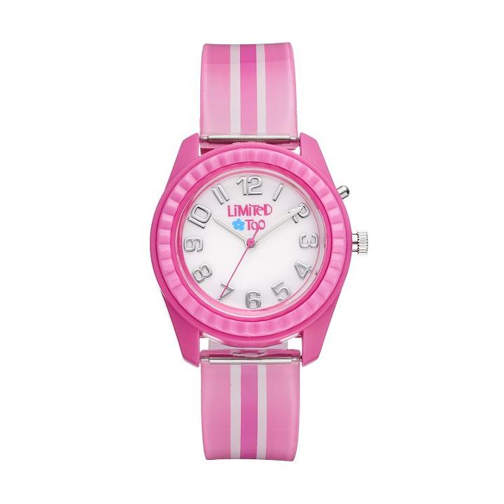 Limited Too Kids' Pink Striped Watch, Girl's, Size: Small
